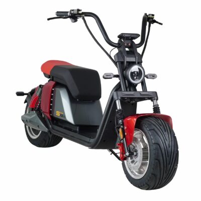 Scuter Electric S-701, AT PERFORMANCE, Motor 2000 W, Autonomie 50 km, Viteza maxima 60 km/h, Acumulator 60 V 20 AH Detasabil, Pentru Doua Persoane, Rosu - Scutere Electrice, Trotinete Electrice si Accesorii - atMag.ro