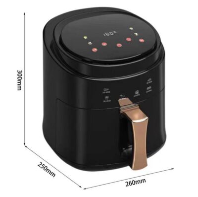 Friteuza cu aer cald Fry Digital,  AT PERFORMANCE®, 2400W, 6 programe, capacitate 8L, temperatura ajustabila, timer 60 minute, negru - Friteuze - atMag.ro