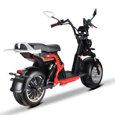 Scuter Electric 3000w AT PERFORMANCE, Autonomie 50 Km, Suspensie Fata-Spate, Viteza 80 km/h, Baterie 20Ah, SuperSport, Full Option, Negru cu Rosu - Scutere Electrice, Trotinete Electrice si Accesorii - atMag.ro