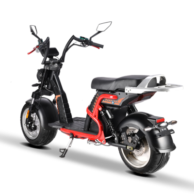 Scuter Electric 3000w AT PERFORMANCE, Autonomie 50 Km, Suspensie Fata-Spate, Viteza 80 km/h, Baterie 20Ah, SuperSport, Full Option, Negru cu Rosu - Scutere Electrice, Trotinete Electrice si Accesorii - atMag.ro
