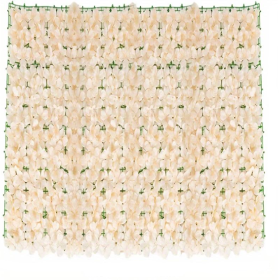 Rulou Artificial de Gard Viu, AT PERFORMANCE din PE Anti-UV, Flori Alb Rose, 100x300 cm - garduri si accesorii - atMag.ro