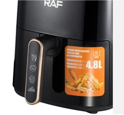 Friteuza Air Fryer RAF cu aer cald, fara ulei, Capacitate 4.8 l, 12 Programe, AT PERFORMANCE, 1500W, Negru - Friteuze - atMag.ro