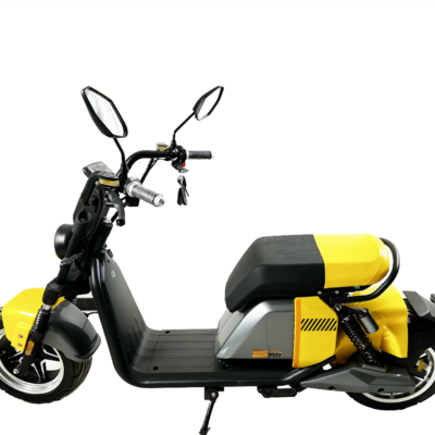 Scuter electric, AT PERFORMANCE®, 2000W cu baterie litiu, pentru adulți 60V 20AH, disponibil pe culoarea galbena, viteza maxima 65km/h - Scutere Electrice, Trotinete Electrice si Accesorii - atMag.ro