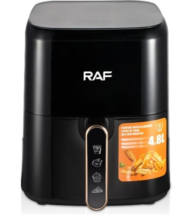 Friteuza Air Fryer RAF cu aer cald, fara ulei, Capacitate 4.8 l, 12 Programe, AT PERFORMANCE, 1500W, Negru - Friteuze - atMag.ro