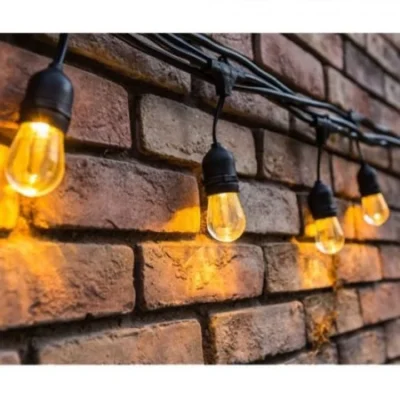 Ghirlanda luminoasa, decorativa, interconectabila, AT PERFORMANCE®, 5m, 10 Becuri LED, Lumina Alb Cald - Decoratiuni, Ornamente si articole Craciun - atMag.ro