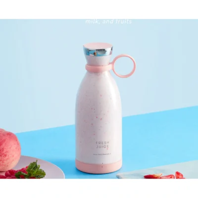 Mini Blender Electric, MixUP AT PERFORMANCE®, Incarcare Wireless, Portabil/Compact, Multifunctional, Auto-curatare, Autonomie Mare, Capacitate 350ml, 4 Lame 3D, Putere 20.000 rpm, Love Pink - Blendere si Tocatoare - atMag.ro