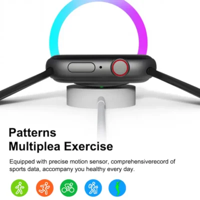 Smartwatch, AT PERFORMANCE®, 2.01 Inch, Bluetooth, Ceas smartwatch si bratara fitness, Notificari Apeluri/Sms/Social Media, monitorizare activitati fizice, somn, ritm cardiac, pedometru, Rezistent la apa, Negru. - Purtabile și gadgeturi - atMag.ro