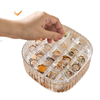 Cutie de depozitare pentru bijuterii, AT PERFORMANCE®, de calatorie, portabila, Organizatorpentru cercei. - Altele - atMag.ro