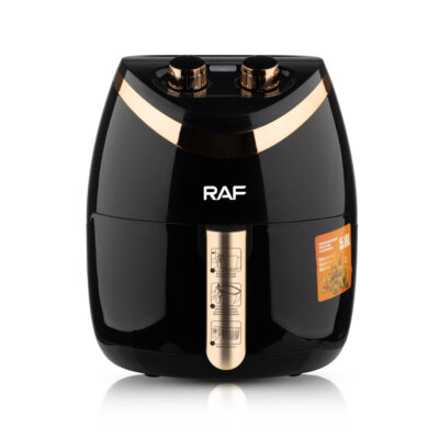 Friteuza electrica profesionala Air Fryer alb, AT PERFORMANCE®, RAF Air Fryer 5.8L 1500W Manual, Multi-Purpose, 360 Air Circulation R.5232 - Gatit sanatos si eficient pentru intreaga familie, negru - Friteuze - atMag.ro