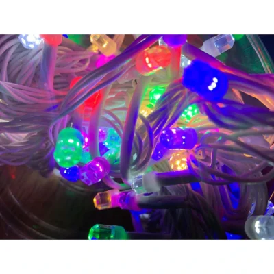 Instalatie Craciun Liniara Diamant, AT PERFORMANCE®, Interior, 8 jocuri de lumini, 9 m, 100 Led-uri, fir alb, Multicolor. - Benzi led - atMag.ro