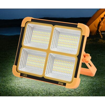 Proiector Led Solar 100W AT PERFORMANCE®, 264 LED, Portabil, Cu acumulator, Powerbank. - Accesorii camping si drumetii - atMag.ro