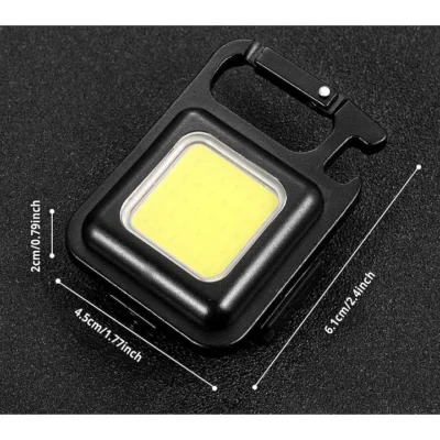 Lanterna LED de Buzunar, AT PERFORMANCE®, 4 Moduri de Iluminare, Reincarcabila USB, cu Agatatoare de Chei/Ghiozdan, Magnet, Suport Ajustabil, Functie de Deschizator de Sticle. - Iluminat si electrice - atMag.ro