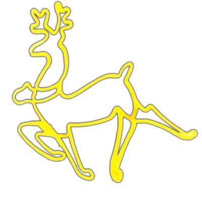 Decoratiune luminoasa Ren de Craciun AT PERFORMANCE®, 2 fete, cu Furtun LED, 57x50x4 cm, Alb cald. - Electrocasnice pentru bucatarie - atMag.ro