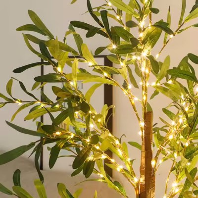 Pom decorativ luminat pentru Craciun, pentru interior/exterior, inaltime 150cm, leduri cu lumina alb cald - Decoratiuni - atMag.ro