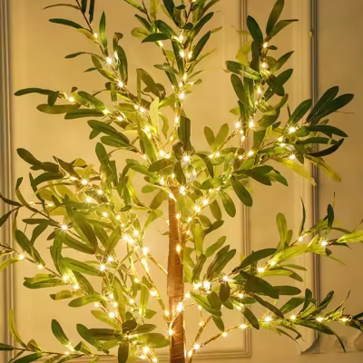 Pom decorativ luminat pentru Craciun, pentru interior/exterior, inaltime 150cm, leduri cu lumina alb cald - Decoratiuni - atMag.ro