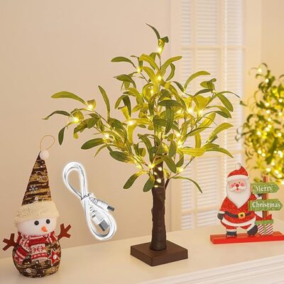 Pom decorativ luminat pentru craciun AT PERFORMANCE®, inaltime 60cm, leduri cu lumina calda - Decoratiuni - atMag.ro