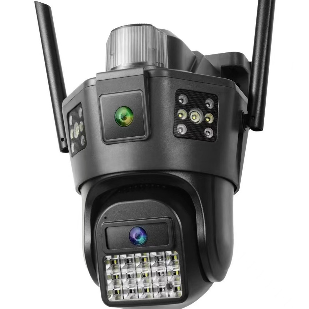 Camera de supraveghere dubla 5K, AT PERFORMANCE®, SIM, 9MP, PTZ, CCTV, exterior/interior, ultra HD, rotire 360, leduri, lumina, infrarosu, alarma, senzor miscare, comunicare bidirectionala. - Camere de supraveghere si accesorii - atMag.ro Camera de supraveghere dubla 5K, AT PERFORMANCE®, SIM, 9MP, PTZ, CCTV, exterior/interior, ultra HD, rotire 360, leduri, lumina, infrarosu, alarma, senzor miscare, comunicare bidirectionala. - Camere de supraveghere si accesorii - atMag.ro