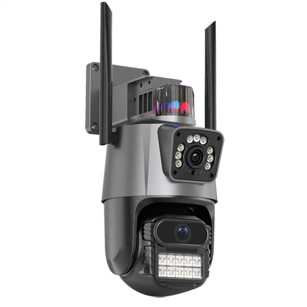 Camera de supraveghere dubla WIFI, AT PERFORMANCE®, Pro, 8MP, exterior/interior, Ultra HD, 5X zoom, rotire, leduri lumina, comunicare bidirectionala, alarma, senzor miscare, Argintiu. - Camere de supraveghere si accesorii - atMag.ro Camera de supraveghere dubla WIFI, AT PERFORMANCE®, Pro, 8MP, exterior/interior, Ultra HD, 5X zoom, rotire, leduri lumina, comunicare bidirectionala, alarma, senzor miscare, Argintiu. - Camere de supraveghere si accesorii - atMag.ro