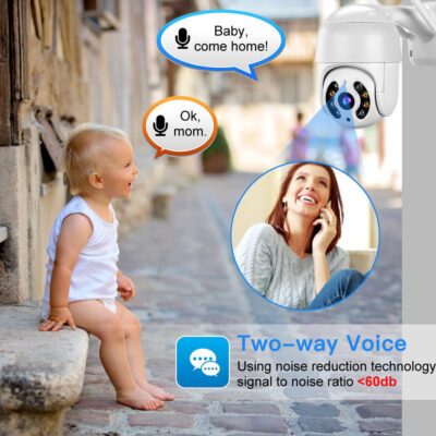 Camera de Supraveghere WIFI, AT PERFORMANCE®, 5MP, Exterior/Interior, Ultra HD 4K, 10X Zoom, Rotire 360°, Leduri Lumina, URMĂRIRE, Vedere Nocturna, Alarma. - Camere de supraveghere si accesorii - atMag.ro