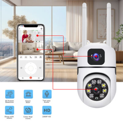 Camera Supraveghere video, AT PERFORMANCE®, conexiune 4G, 4MP 1080P HD, intelligent tracking, PTZ, WIFI, Lan, Rotire, Alarma miscare, Interior - Exterior, Pentru Camera Video de Supraveghere si Auto, Telefon, Aparat Foto, HUB, Console, ALB. - Camere de supraveghere si accesorii - atMag.ro