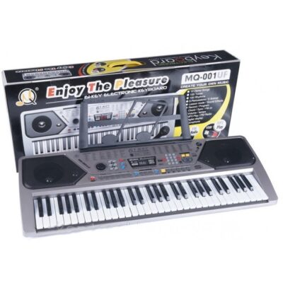 Orga Electronica AT PERFORMANCE®, Cu 61 De Clape, 100 De Ritmuri, 100 De Tonuri, 10 Melodii Demo, Argintiu. - Audio HI-FI si Profesionale - atMag.ro