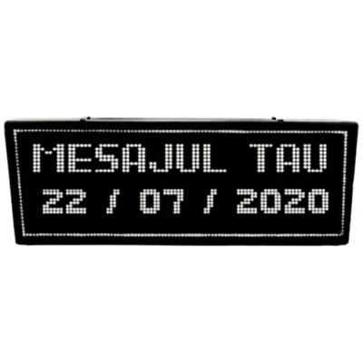 Reclama luminoasa cu LED-uri albe, pentru exterior si interior, 100x40 cm, text personalizabil - Reclame luminoase - atMag.ro