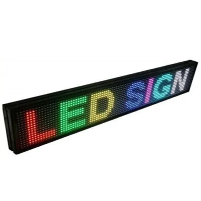 Reclama luminoasa LED, RGB, 300x40 cm, afisaj mesaj programabil, exterior - Reclame luminoase - atMag.ro