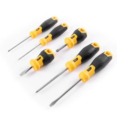 Set 6 Surubelnite AT PERFORMANCE®, Cap Magnetizat, cruce si plate, Negru/ Galben. - Accesorii camping si drumetii - atMag.ro