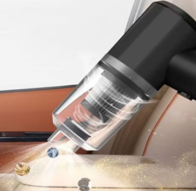 Aspirator auto fara fir 2in1, 120W, cu lumina LED,  pentru masina si locuinta, usor de utilizat, 15.5x14.2 cm, negru - Accesorii auto si intretinere - atMag.ro