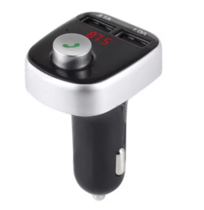 Modulator auto A20, Audio, mp3 player, dual USB, 3.1A, Bluetooth, FM, negru cu argintiu - Accesorii auto si intretinere - atMag.ro