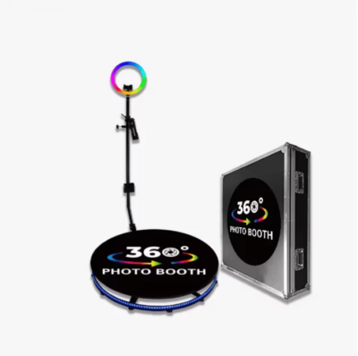 Platforma foto-video rotunda, At Performance, Selfie 360, brat rotativ, led RGB, pentru evenimente, diametru 100cm - Platforme foto-video - atMag.ro