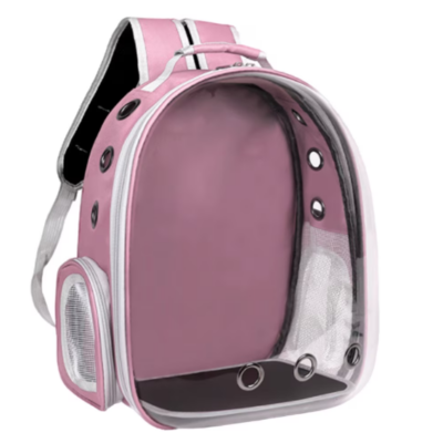 Rucsac transport animale, AT PERFORMANCE®, Policarbonat/Panza, 41x31x29 cm, Roz. - Petshop - atMag.ro