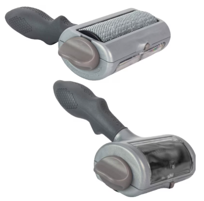 Rola pentru indepartarea scamelor si parului de animale, bidirectionala, 17 X 17 X 4 cm, Gri - Petshop - atMag.ro