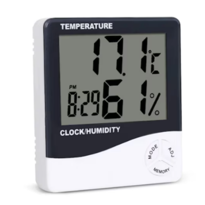 Termometru Meteo profesional cu Higrometru Digital Interior si Exterior, Display LCD, Design Slim, Ceas, Valori Min/Max - Termometre meteo - atMag.ro