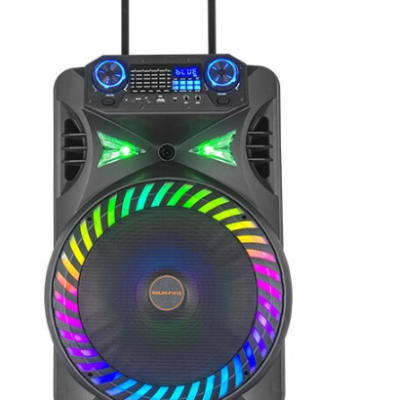 Boxa portabila 15 Inch, Bluetooth Kolav - F1515, Tip troler, USB, Radio FM, Microfon, Telecomanda, joc de lumin RGB, 300w, Maner Transport - Boxe portabile - atMag.ro