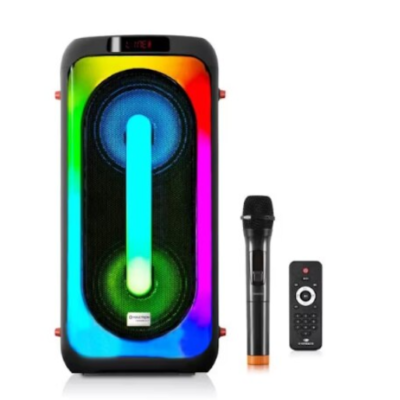 Boxa portabila bluetooth, M-2801, USB, Radio FM, microfon, joc de lumini RGB - Boxe portabile - atMag.ro