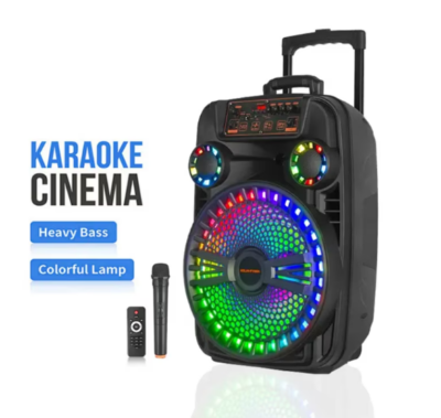 Boxa portabila bluetooth kolov F-1508A, USB, Radio FM, microfon, joc de lumin RGB - Boxe portabile - atMag.ro