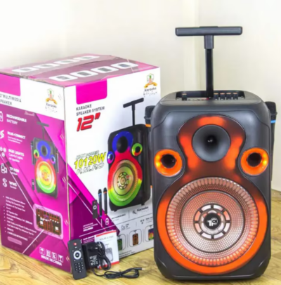Boxa portabila bluetooth kolov L-1203, USB, Radio FM, microfon, joc de lumini RGB, 12 inch - Boxe portabile - atMag.ro