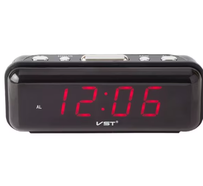 Ceas Digital, At Performance cu afisaj LED si alarma, diferite sonerii, format 24 h Rosu - Radio cu ceas si portabile - atMag.ro