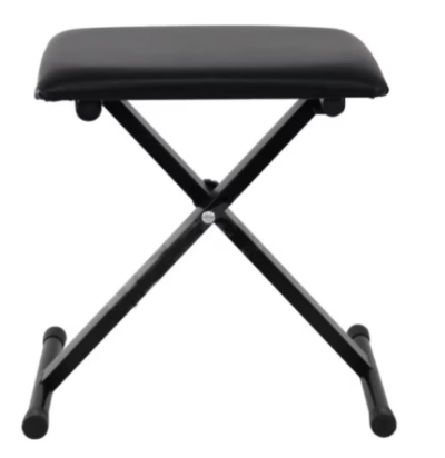 Scaun pentru Orga cu Inaltime Reglabila, Confort Sporit, Design Stabil, 52 / 55 / 57 cm, Pliabil, Usor de Depozitat, Protectie Podea, Negru - Suporturi si Stative - atMag.ro