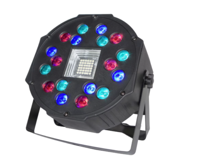 Proiector de lumini PAR 18 cu stroboscop, LED, RGB, Negru, Disco / Club / Exterior / Arhitecturale - Echipamente lumini - atMag.ro