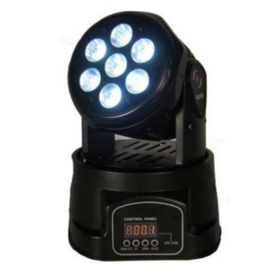 Proiector lumini Moving Head, 8 W x 7 LED, Negru, AT PERFORMANCE - Echipamente lumini - atMag.ro