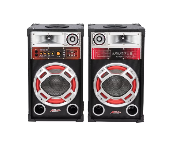 Set 2 Boxe, At Performance, 1 Activ + 1 Pasiv, 610D, 2 x 75 W, Bluetooth, Usb, TF Card, Nivel Volum, 2 Intrari Microfon, Negru - Boxe - atMag.ro Set 2 Boxe, At Performance, 1 Activ + 1 Pasiv, 610D, 2 x 75 W, Bluetooth, Usb, TF Card, Nivel Volum, 2 Intrari Microfon, Negru - Boxe - atMag.ro