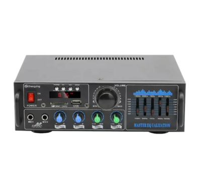 Amplificator bluetooth digital, tip Statie, 2x60 W, intrari USB-SD, doua intrari microfon, GLS-17 - Amplificatoare - atMag.ro