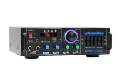 Amplificator bluetooth digital, tip Statie, 2x60 W, intrari USB-SD, doua intrari microfon, GLS-17 - Amplificatoare - atMag.ro