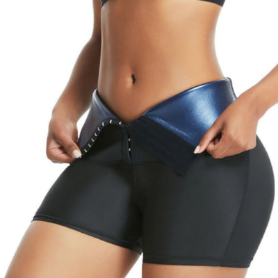 Pantaloni Scurti At Performance, Fitness pentru slabit, femei, Zona stomac, Jiahua, Negru, Neopren, intre elastici, Negru - Pantaloni sport dama - atMag.ro