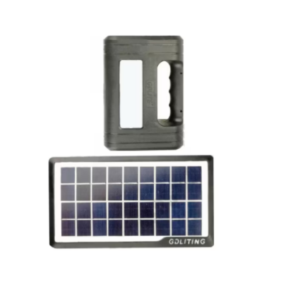 Kit solar portabil GD-8017, USB, 3 becuri, lanterna LED, cablu incarcator telefon multiple capete - Articole solare camping - atMag.ro