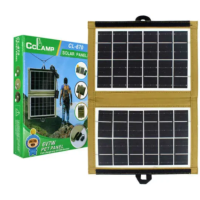 Panou solar pentru si cu Incarcare Solara, Portabil CL-670, Incarcare USB, 7.2W, pliabil, husa textila, Maro - Articole solare camping - atMag.ro