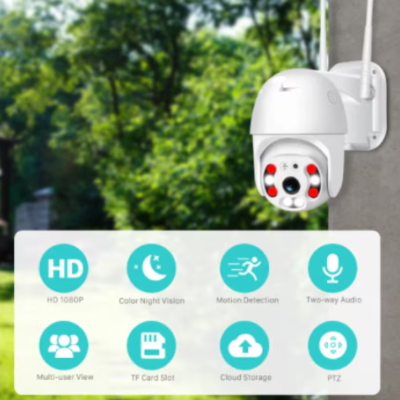 Camera Supraveghere, WiFi Night Vision 360°, Senzor De Miscare, At Performance, Pentru Exterior, Si Interior - Camere de supraveghere si accesorii - atMag.ro