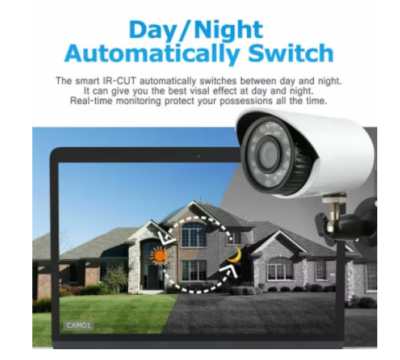 Kit 4 Camere de Supraveghere, DVR, AHD, 4 suporti de camere, 1 MP, Sistem PAL / NTSC, VGA, interior - exterior, Senzor de miscare si alarma, Serviciu de back-up prin USB si internet - Camere de supraveghere si accesorii - atMag.ro